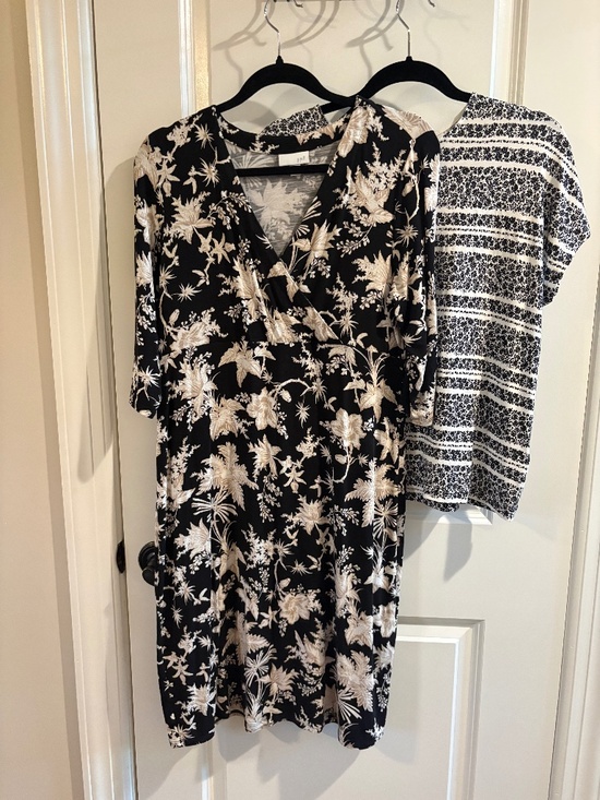 J. Jill Dresses & Skirts - J Jill medium petite bundle, black/cream/white dress and tee